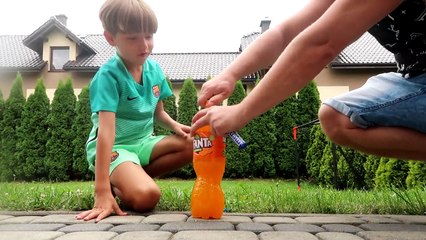 BIG Water Bottle Flip Challenge - Fanta, Coca-Cola, Sprite-4JVfrFsOSss