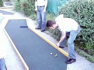 Mini putt hole 3 of 15 don't try it this way