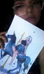 Me showing one of m drawings