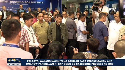 Palasyo, wlanag nakikitang dahilan para imbestigahan ang umano'y pakikialam ni SAP Bong Go sa bidding process ng DND
