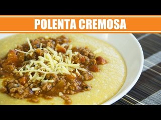 Receita de Polenta Cremosa com Bolonhesa