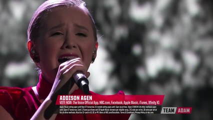 The Voice 2017 Addison Agen - Top 12 - 'She Used to Be Mine'-K6qcEZA92TE