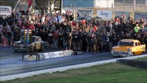 Jeff Lutz wrecks vs Daddy Dave at the Memphis Street Outlaws No Prep