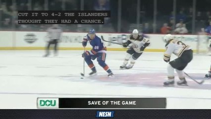 DCU Save Of The Day: Khudobin&apos;s Glove Save Helps Bruins Clench Another 2-Points