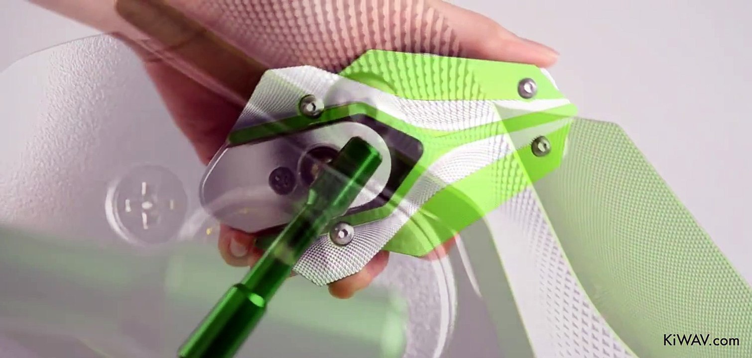 Motorcycle Mirrors Viper Green Adjustable Sportsbike with Chrome Mirror Base | KiWAV