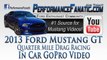 2013 Mustang GT vs Chevy Camaro Quarter Mile Drag Racing In Car GoPro Video | Performance Fanatic