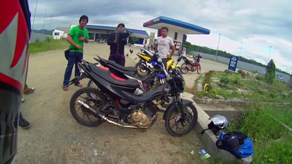 Suzuki Belang vs Yamaha LC dragrace  (both modified stock bore)