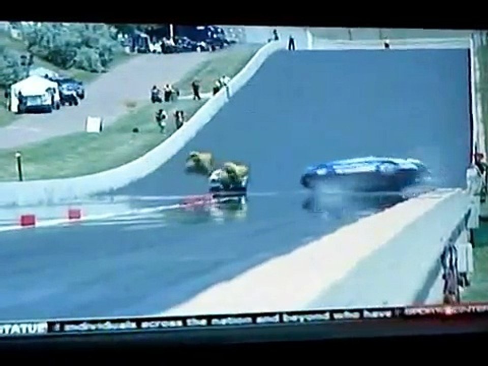 NHRA Drag Racing Pro Stock Crash Paul Pittman in Denver