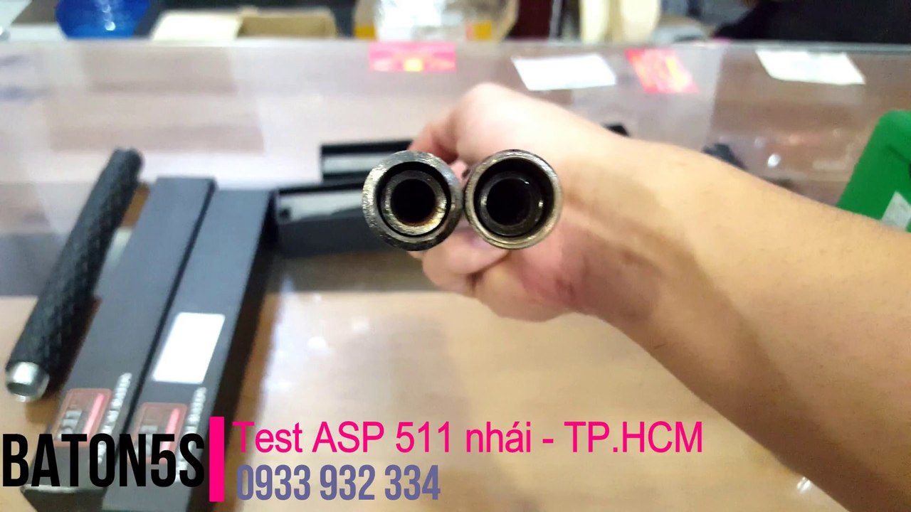 Hướng dẫn test nhận viết gậy Baton 3 khúc ASP 511 nhái kém chất lượng