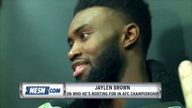 Jaylen Brown Is All In On The Jaguars In The AFC Championship Game