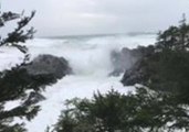 Huge Waves Pound British Columbia's Coastline