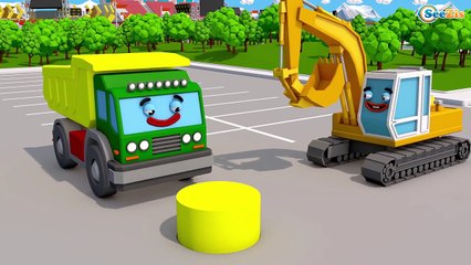 Tractors and Cars workig - 3D Cartoon for Baby New Season