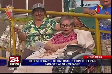 Fieles llegaron de diversas regiones del país para ver al Santo Padre