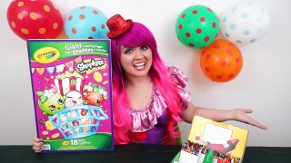 Coloring GIANT Shopkins Crayola Coloring Page | COLOR WITH KiMMi THE CLOWN