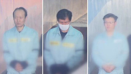 '국정원 뇌물' 안봉근·이재만·정호성 나란히 법정 출석 / YTN
