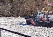 Coast Guard Tugs Break Ice on Connecticut River