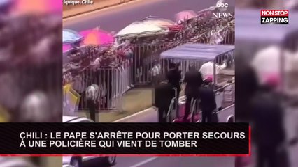 Chili : Le Pape s’arrête brutalement pour aider une policière blessée (Vidéo)