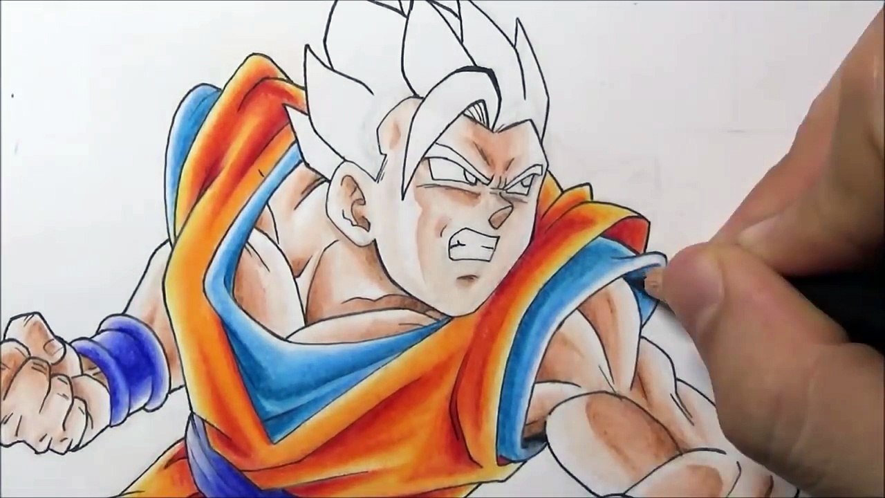 Dibujando a GOKU Super saiyan 2 VS GOHAN Místico/Definitivo. Speed Drawing GOKU Ss2 VS Mistic GOHAN
