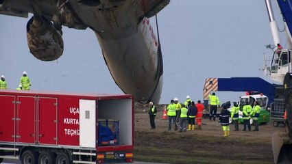 Plane that nearly skidded into the Black Sea recovered