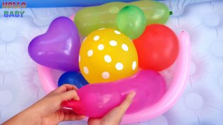 Learn Colours 5 Wet Face Balloons - colors water balloon, Finger Family nursery rhymes compilation