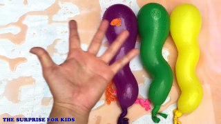 Finger Family Song Learning Colors with Wet Balloons Compilation Nursery Rhyme Colour Song