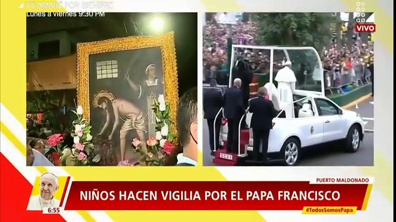 ALEGRIAS Y LAGRIMAS DE EMOCION Perú CELEBRA LA LLEGADA DEL PAPA FRANCISCO