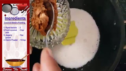 Tasty Banana Coconut Pudding  | Phalahari Food