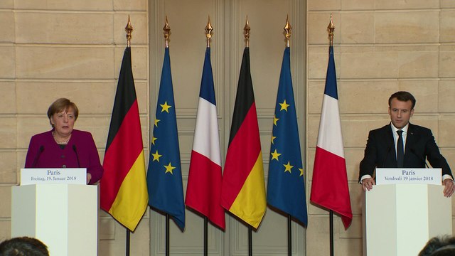 Conférence de presse avec la Chancelière de la République fédérale d'Allemagne, Angela Merkel.