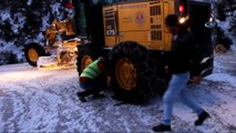 Mut'ta karla mücadele aralıksız devam ediyor