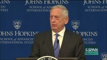 Secretary of Defense James Mattis outlines various global threats