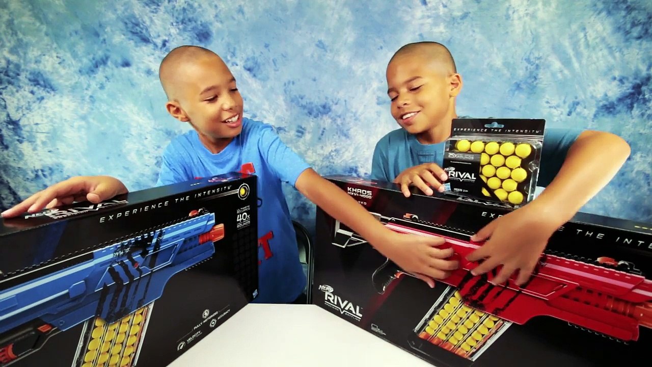 NERF WAR Hunter Hunger Games Playing with Nerf Rival Khaos Gun Firing Test