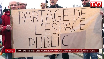 Bordeaux : il manifestent pour la réouverture du pont de pierre