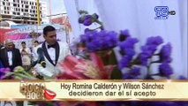 Después de 11 años de noviazgo Romina Calderon y Wilson Sánchez se casaron