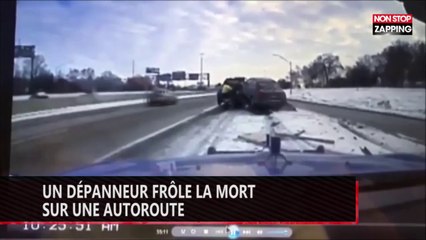 Etats-Unis : un dépanneur frôle la mort sur une autoroute (vidéo)