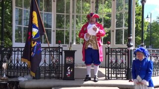 11 Town Criers battled it out in baking sunshine today in Avenue Gardens Dartmouth U.K.