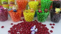 Skittles Rainbow Cup Surprise Toys Shopkins Disney Frozen Cars 2 MLP Minions Spider-Man Hello Kitty!