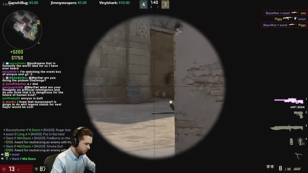 Well done, WarOwl! Nice AWP play on de_dust2!