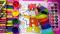 Coloring Paw Patrol Superhero Marshall Colouring Pages for Kids to Learn to Color and Paint