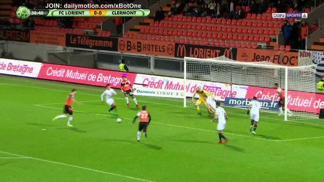 Résumé Lorient - Clermont Foot but Pierre Yves Hamel (1-0)