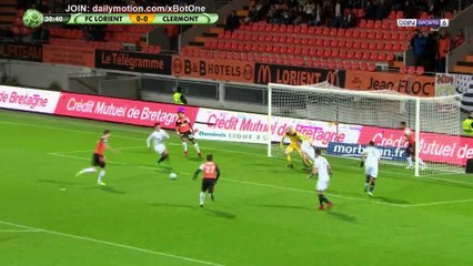 Lorient 1-0 Clermont Foot But Pierre Yves Hamel