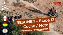 Resumen - Coche/Moto - Etapa 13 (San Juan / Córdoba) - Dakar 2018