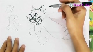 How to draw tom and jerry step by step | D4K
