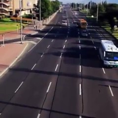 Crazy man road croseing
