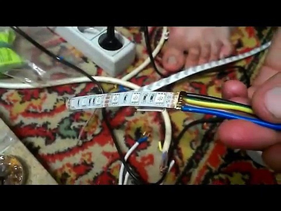 04_RGB LED - светодиодная лента - распайка без обрезки