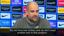City will not sign another striker - Guardiola