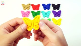 Play and Learn Colours with Play Doh Butterfly Modelling Clay Learn Numbers in English for Kids