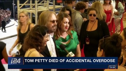 i24NEWS DESK | Tom Petty died of accidental overdose | Saturday, January 20th 2018