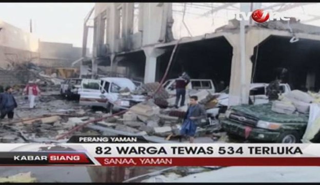 Serangan di Yaman Tewaskan 82 Warga dan 534 Lainnya Terluka