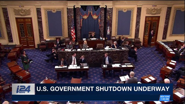 i24NEWS DESK | U.S. government shutdown underway | Saturday, January 20th 2018