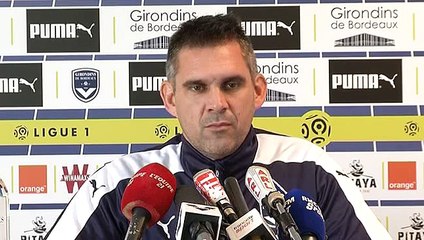 Conférence Jocelyn Gourvennec avant Bordeaux Monaco par Girondins